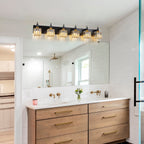 Appliques murales modernes en cristal pour salle de bain à 2, 3 ou 4 lumières