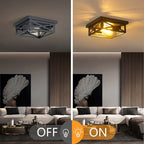 Plafonnier encastré à 2 lampes de style ferme - Lot de 2