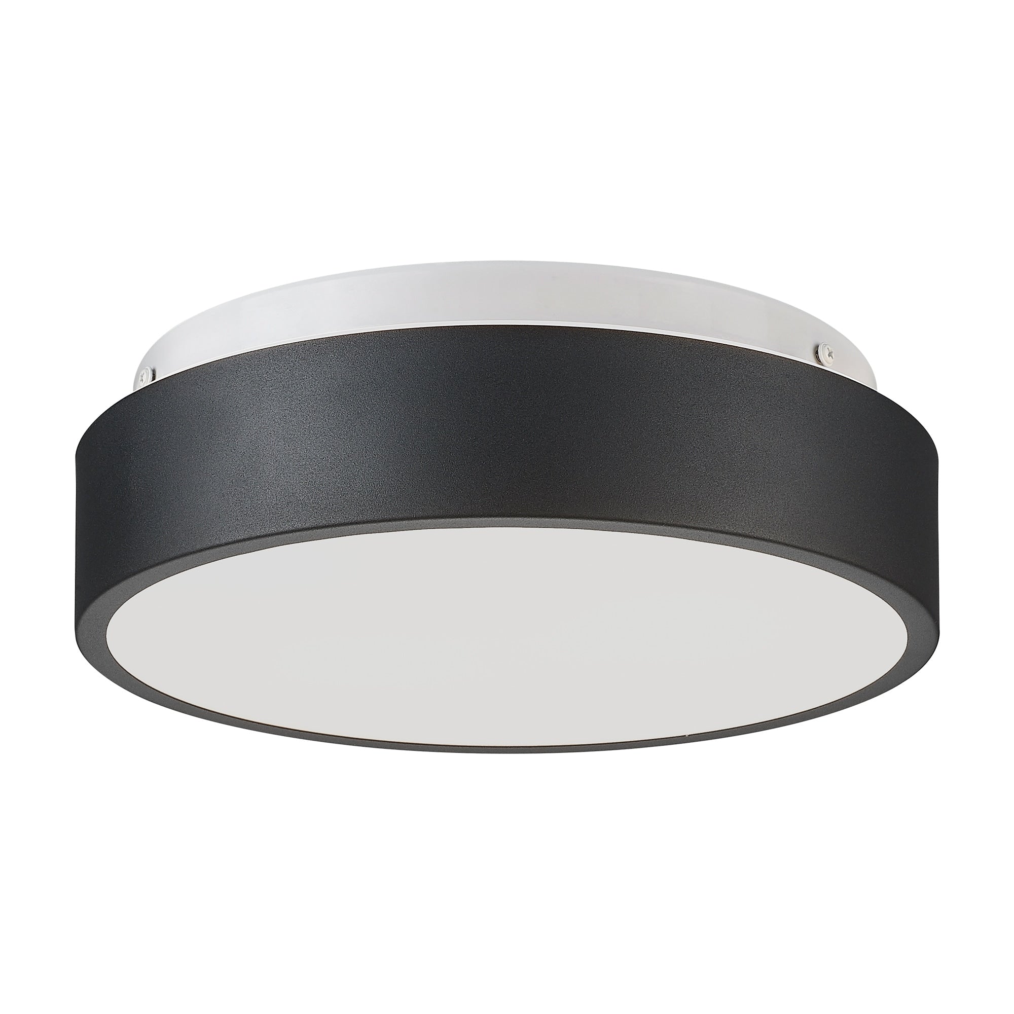Plafonnier encastré à 2 lumières avec abat-jour en verre dépoli – 12 po de largeur x 12 po de hauteur x 3,5 po de hauteur