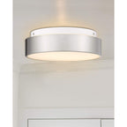 Plafonnier encastré à 2 lumières avec abat-jour en verre dépoli – 12 po de largeur x 12 po de hauteur x 3,5 po de hauteur