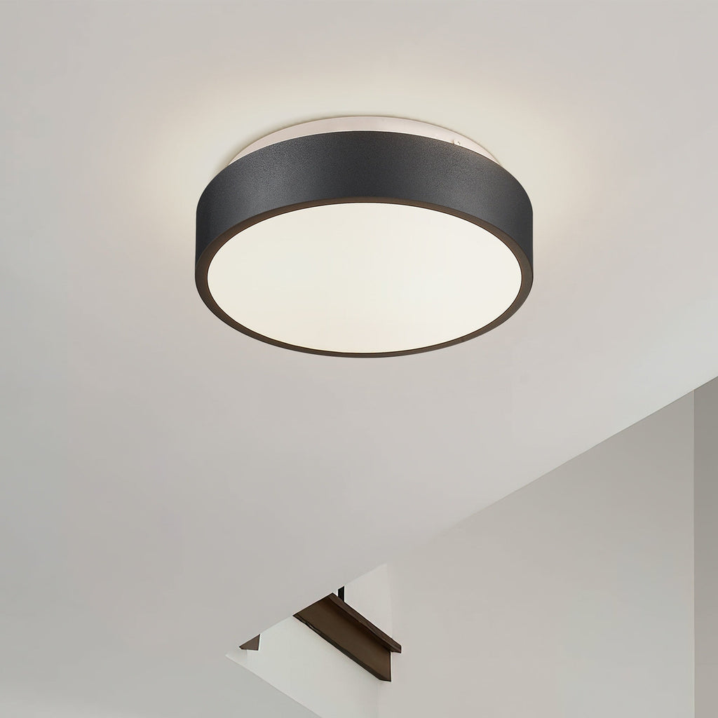 Plafonnier encastré à 2 lumières avec abat-jour en verre dépoli – 12 po de largeur x 12 po de hauteur x 3,5 po de hauteur