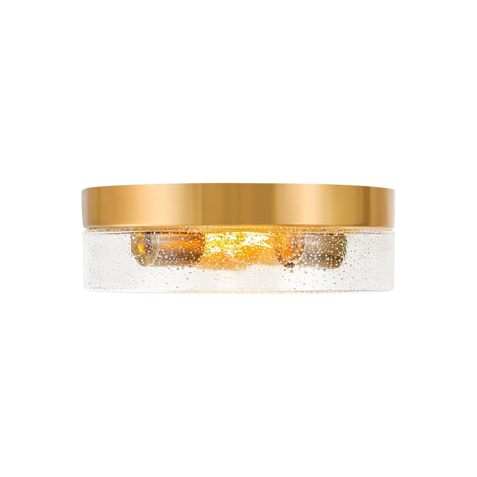 Plafonnier moderne à 2 lumières en forme de dôme, en verre transparent à bulles et à grains, de style ferme