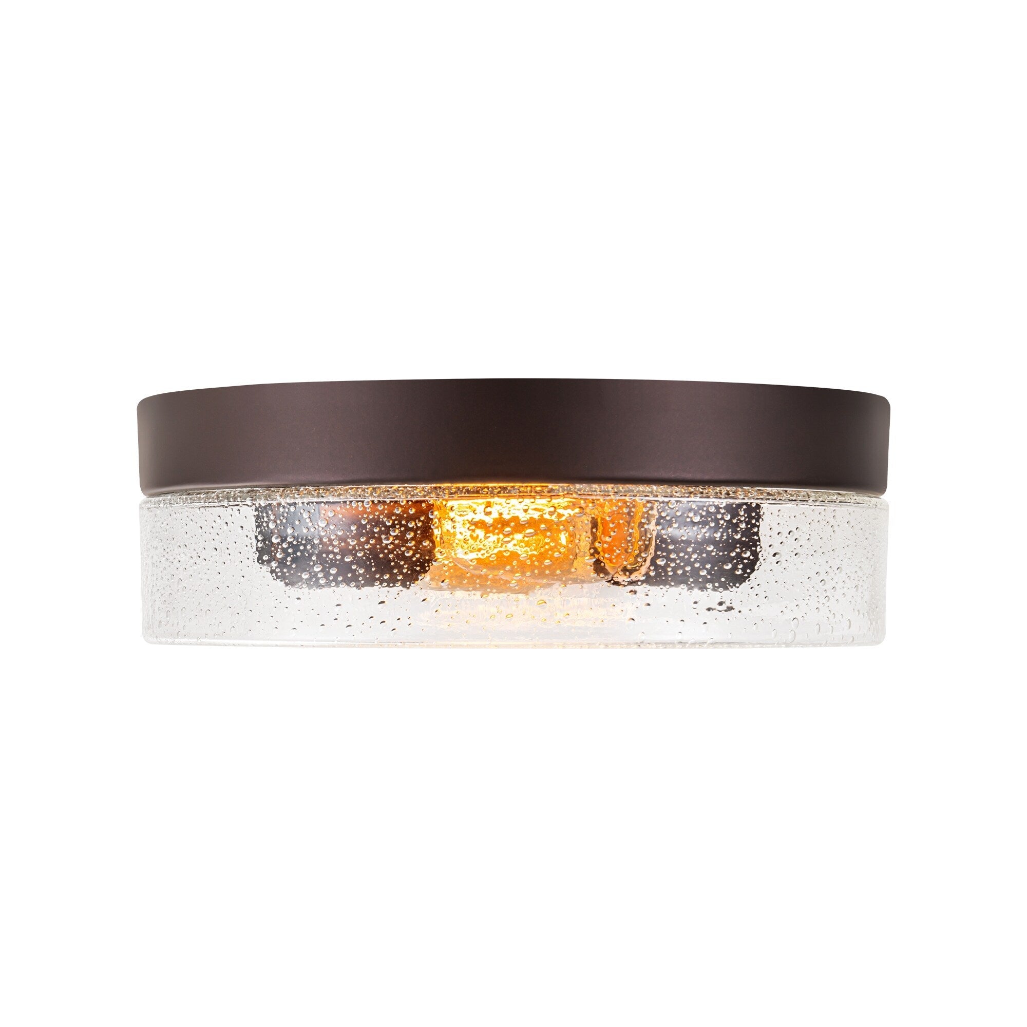 Plafonnier moderne à 2 lumières en forme de dôme, en verre transparent à bulles et à grains, de style ferme