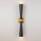 Applique murale LED à 2 lumières, double cône, haut et bas, en forme de sablier