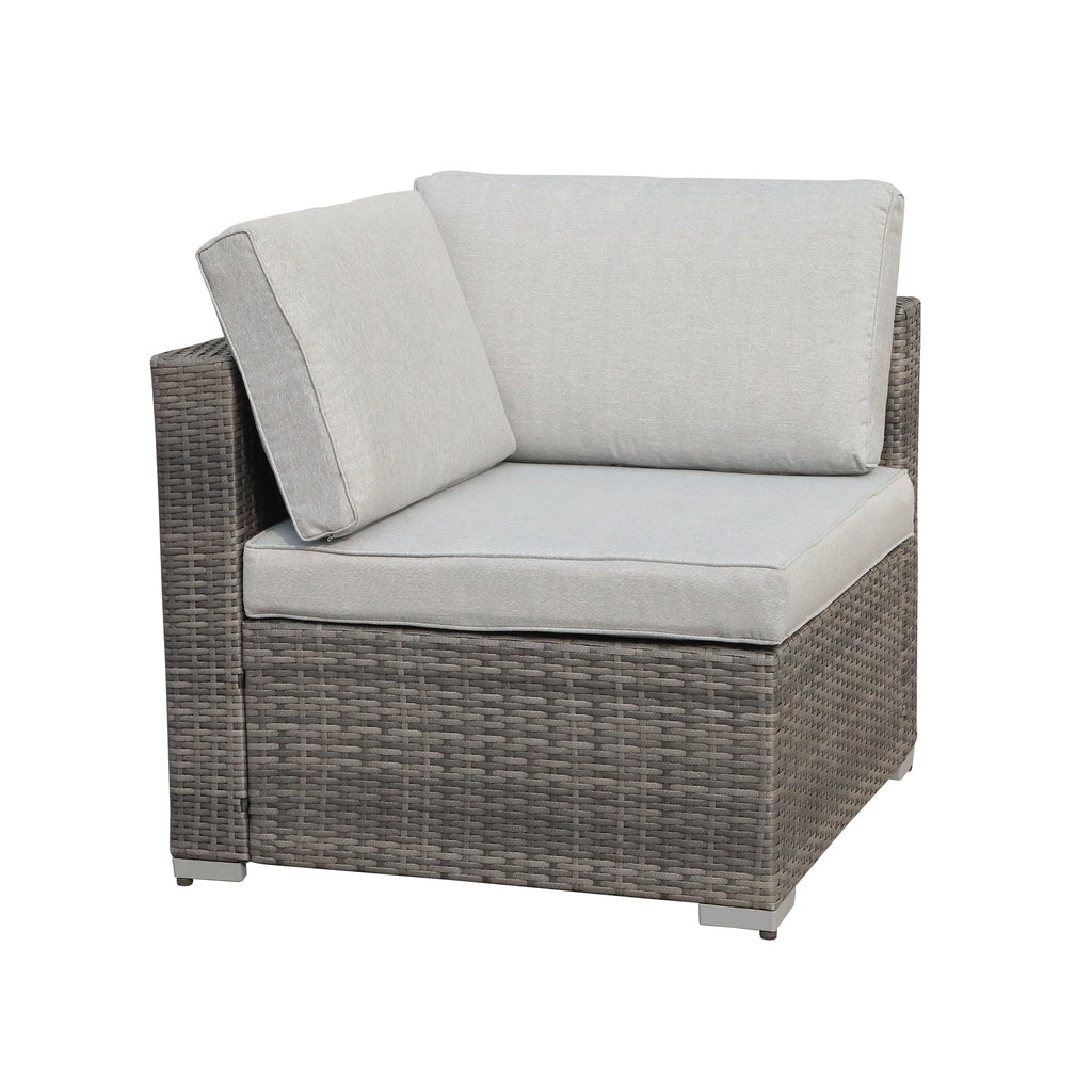 Ensemble de 2 canapés d'angle sectionnels en osier pour patio