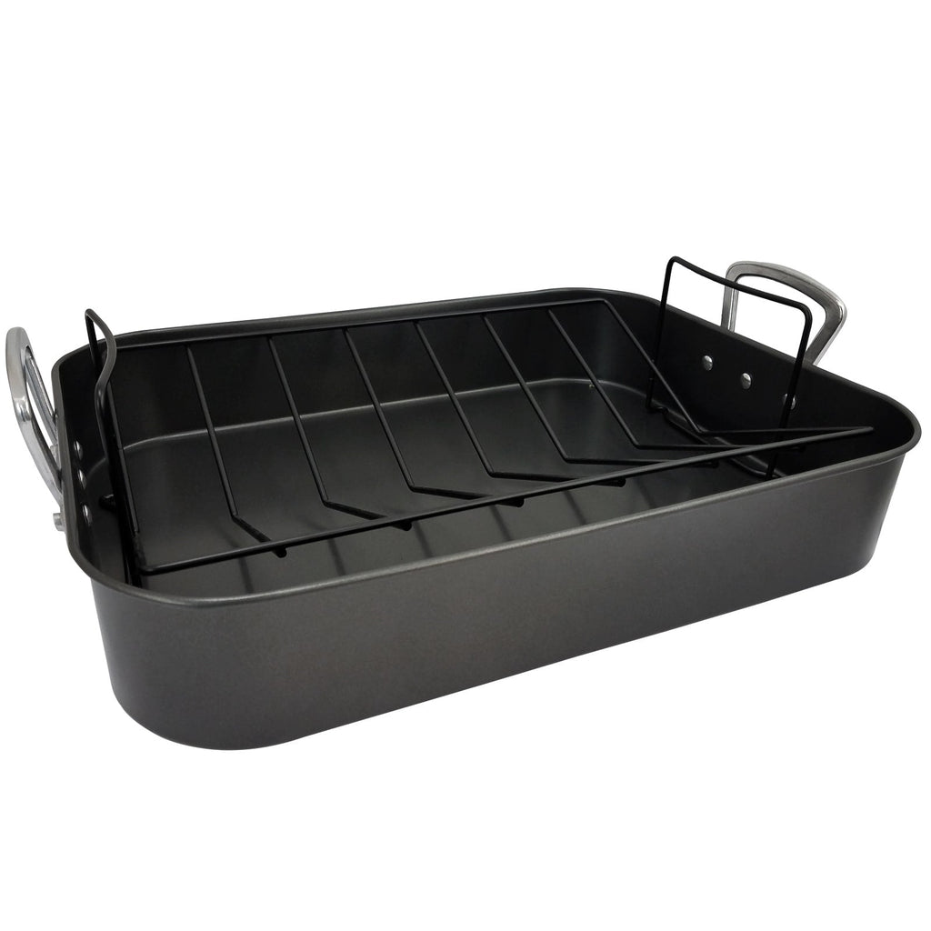 Plat à rôtir 2 pièces avec grille en charbon de bois