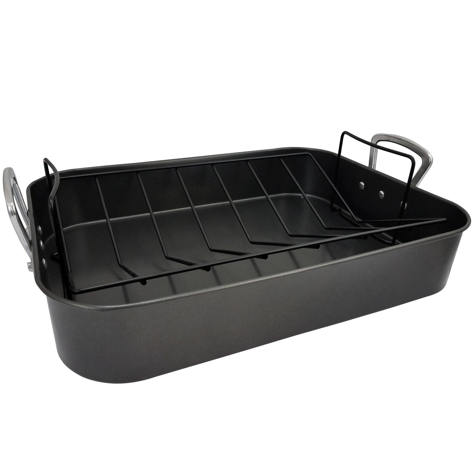 Plat à rôtir 2 pièces avec grille en charbon de bois