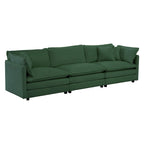 Ensemble de 2 canapés surdimensionnés à assise extra profonde et rembourrés en chenille avec canapé 3 places et causeuse