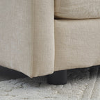 Ensemble de 2 canapés surdimensionnés à assise extra profonde et rembourrés en chenille avec canapé 3 places et causeuse