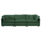 Ensemble de 2 canapés surdimensionnés à assise extra profonde et rembourrés en chenille avec canapé 3 places et causeuse