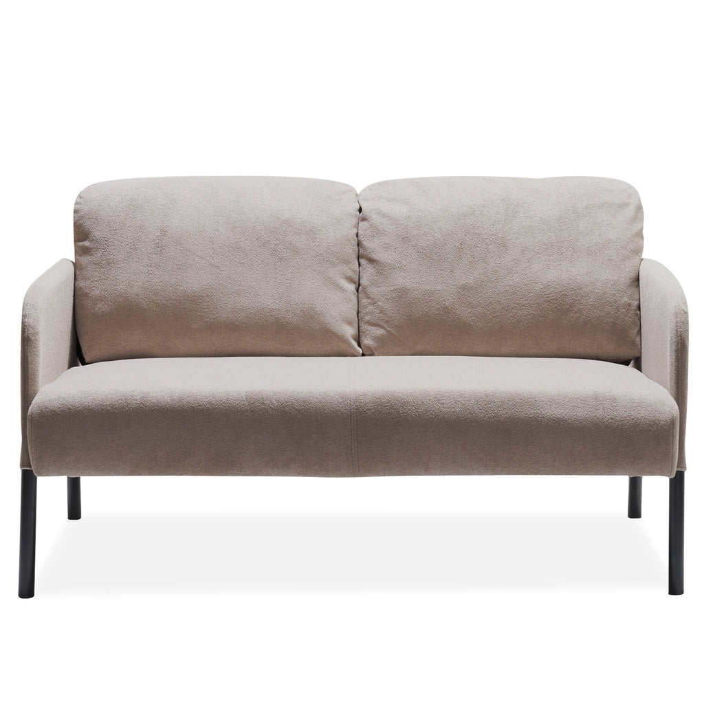 Canapé 2 places en tissu polyester, canapé causeuse moderne, petit canapé confortable pour petit espace, salon, chambre, bureau