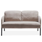 Canapé 2 places en tissu polyester, canapé causeuse moderne, petit canapé confortable pour petit espace, salon, chambre, bureau