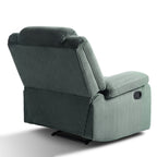 Ensemble de 2 fauteuils inclinables manuels en velours côtelé avec repose-pieds