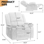 Ensemble de 2 fauteuils inclinables manuels en velours côtelé avec repose-pieds