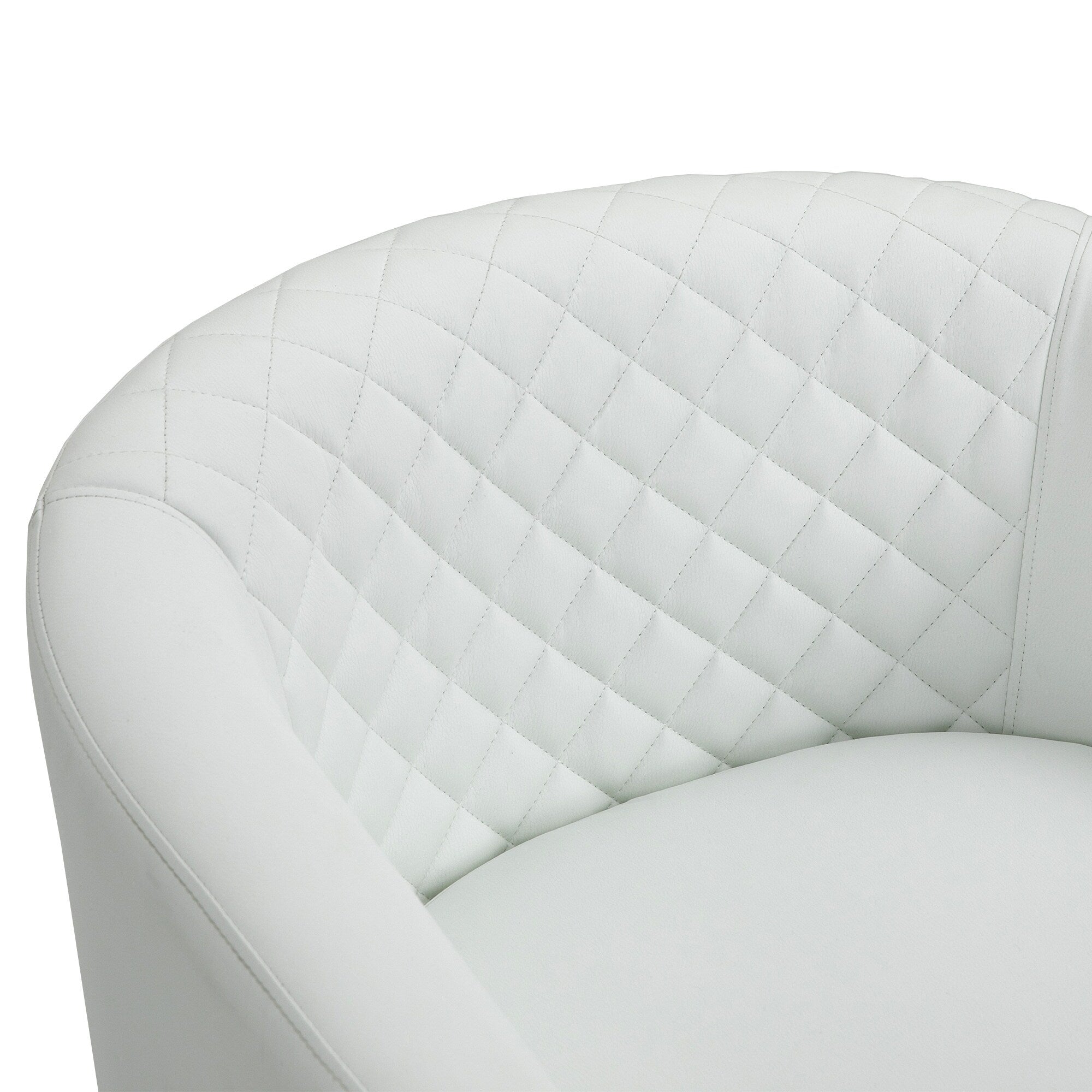 Lot de 2 chaises d'appoint tonneau en cuir vegan de 29 W avec garniture cloutée