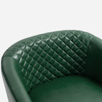 Lot de 2 chaises d'appoint tonneau en cuir vegan de 29 W avec garniture cloutée