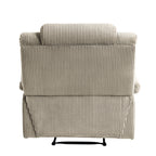 Lot de 2 fauteuils inclinables manuels modernes en velours côtelé, fauteuil d'appoint surdimensionné avec accoudoirs larges
