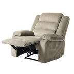 Lot de 2 fauteuils inclinables manuels modernes en velours côtelé, fauteuil d'appoint surdimensionné avec accoudoirs larges