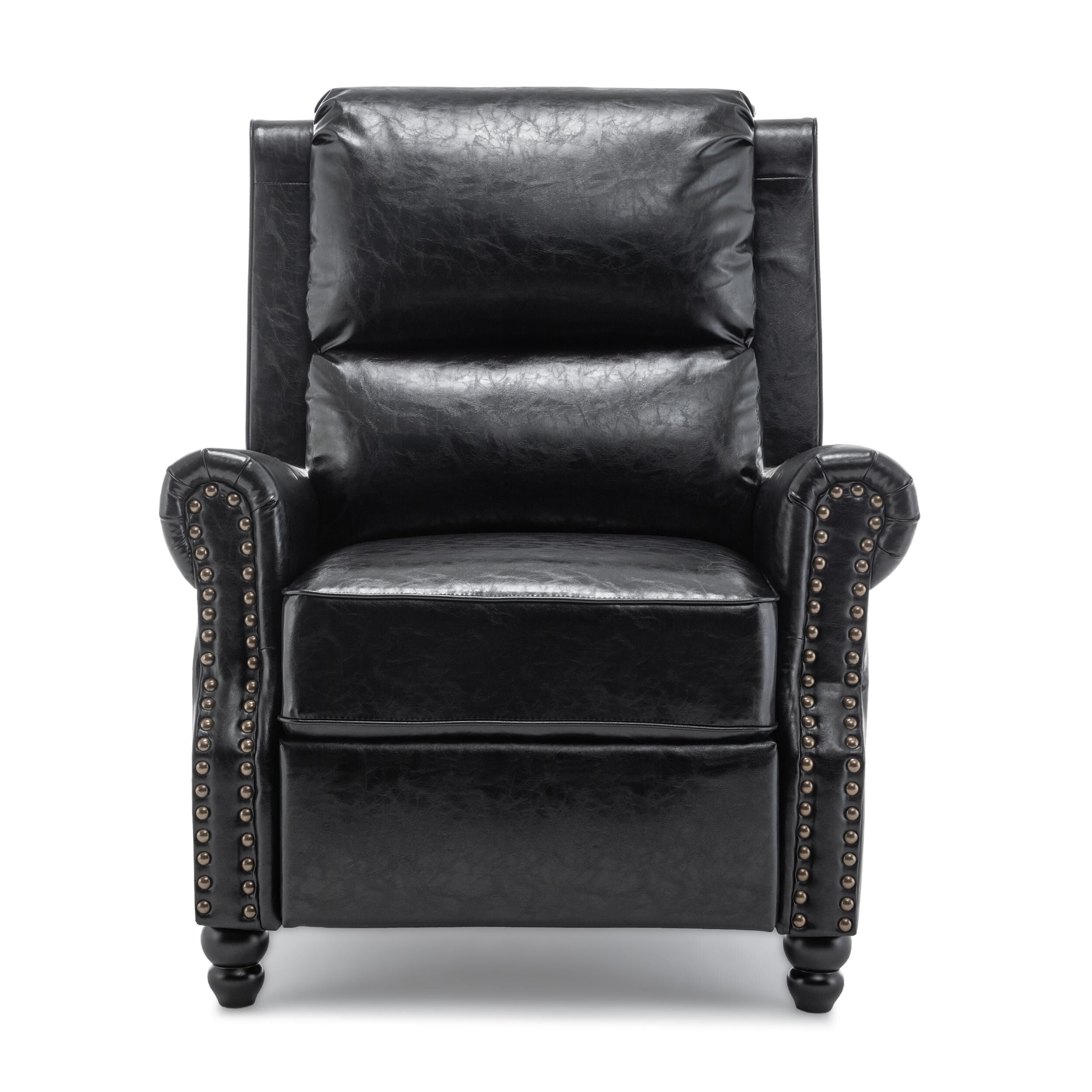 Ensemble de 2 fauteuils inclinables rembourrés à tête de clou