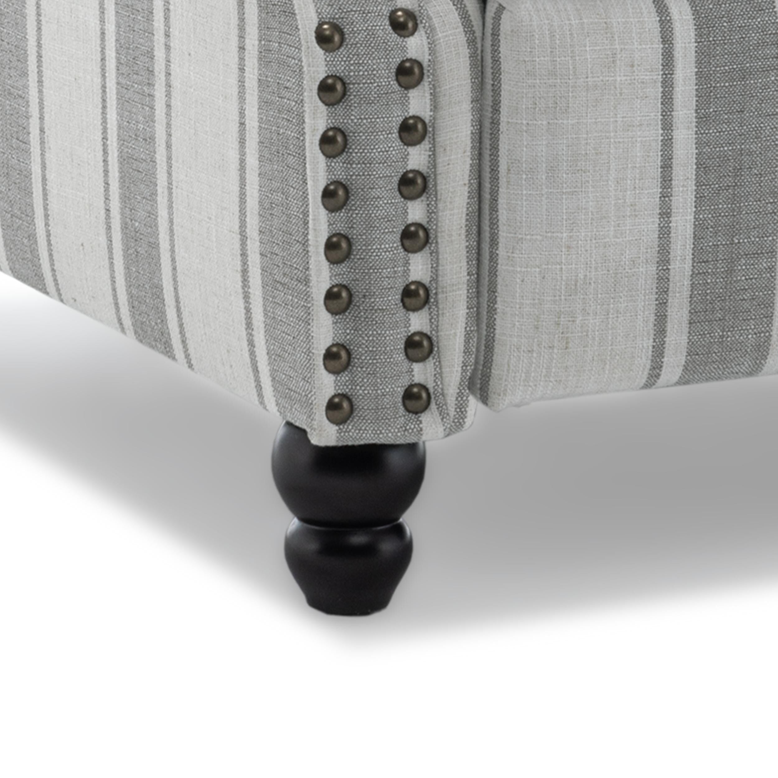 Ensemble de 2 fauteuils inclinables rembourrés à tête de clou