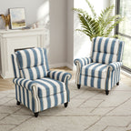 Ensemble de 2 fauteuils inclinables rembourrés à tête de clou