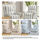 Ensemble de 2 fauteuils inclinables rembourrés à tête de clou