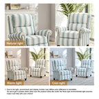 Ensemble de 2 fauteuils inclinables rembourrés à tête de clou