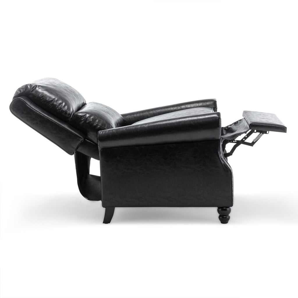Ensemble de 2 fauteuils inclinables rembourrés à tête de clou