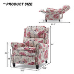 Ensemble de 2 fauteuils inclinables rembourrés à tête de clou