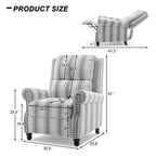 Ensemble de 2 fauteuils inclinables rembourrés à tête de clou