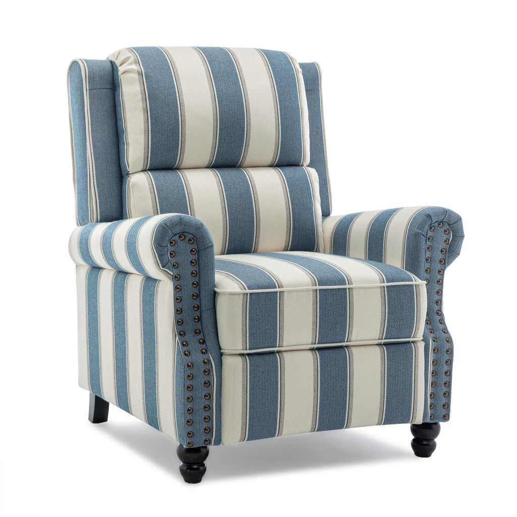 Ensemble de 2 fauteuils inclinables rembourrés à tête de clou