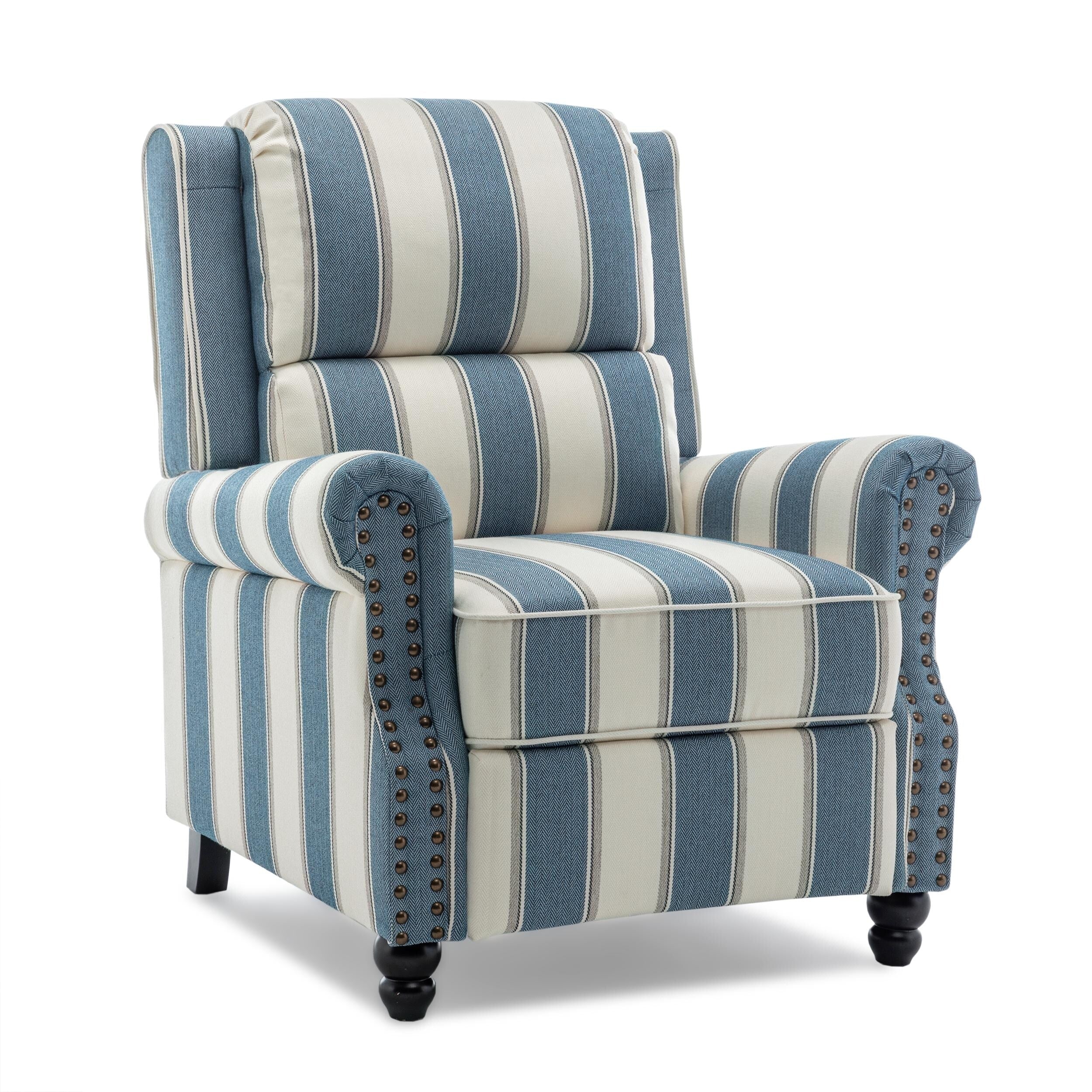 Ensemble de 2 fauteuils inclinables rembourrés à tête de clou