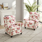 Ensemble de 2 fauteuils inclinables rembourrés à tête de clou