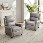 Ensemble de 2 fauteuils inclinables rembourrés à tête de clou