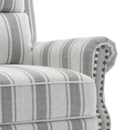 Ensemble de 2 fauteuils inclinables rembourrés à tête de clou