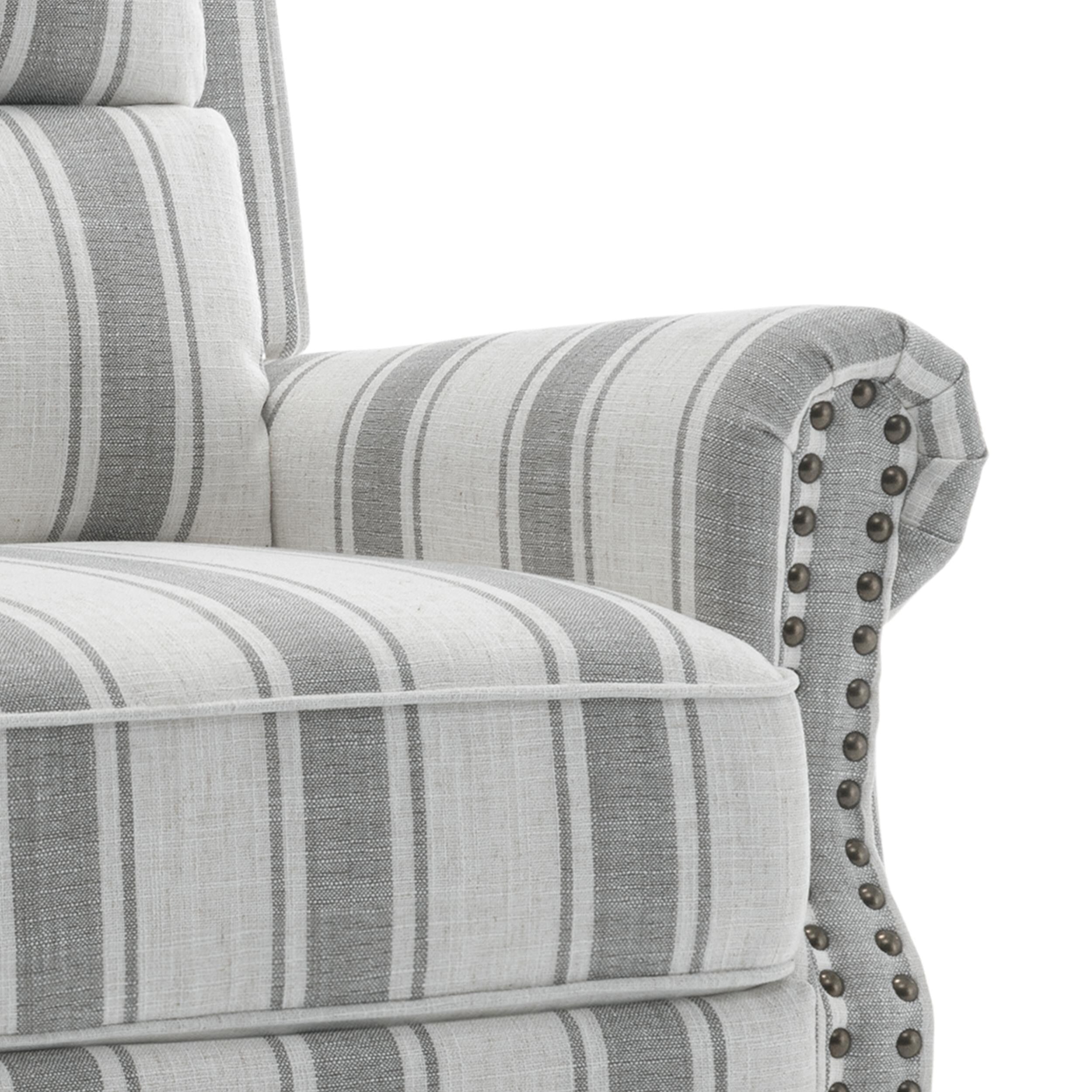Ensemble de 2 fauteuils inclinables rembourrés à tête de clou