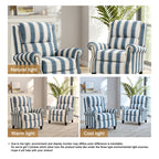 Ensemble de 2 fauteuils inclinables rembourrés à tête de clou