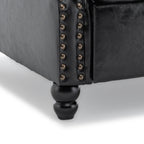 Ensemble de 2 fauteuils inclinables rembourrés à tête de clou