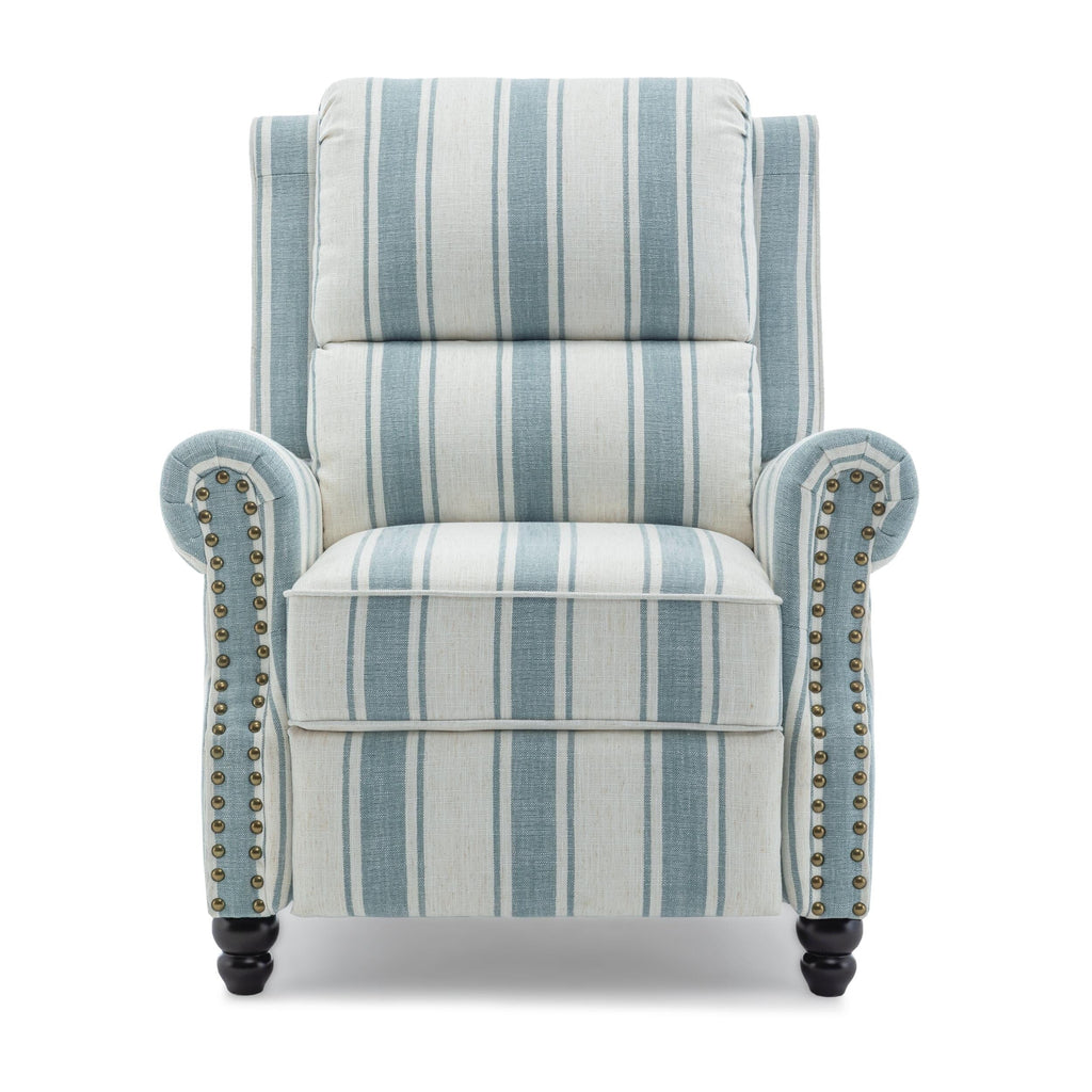 Ensemble de 2 fauteuils inclinables rembourrés à tête de clou