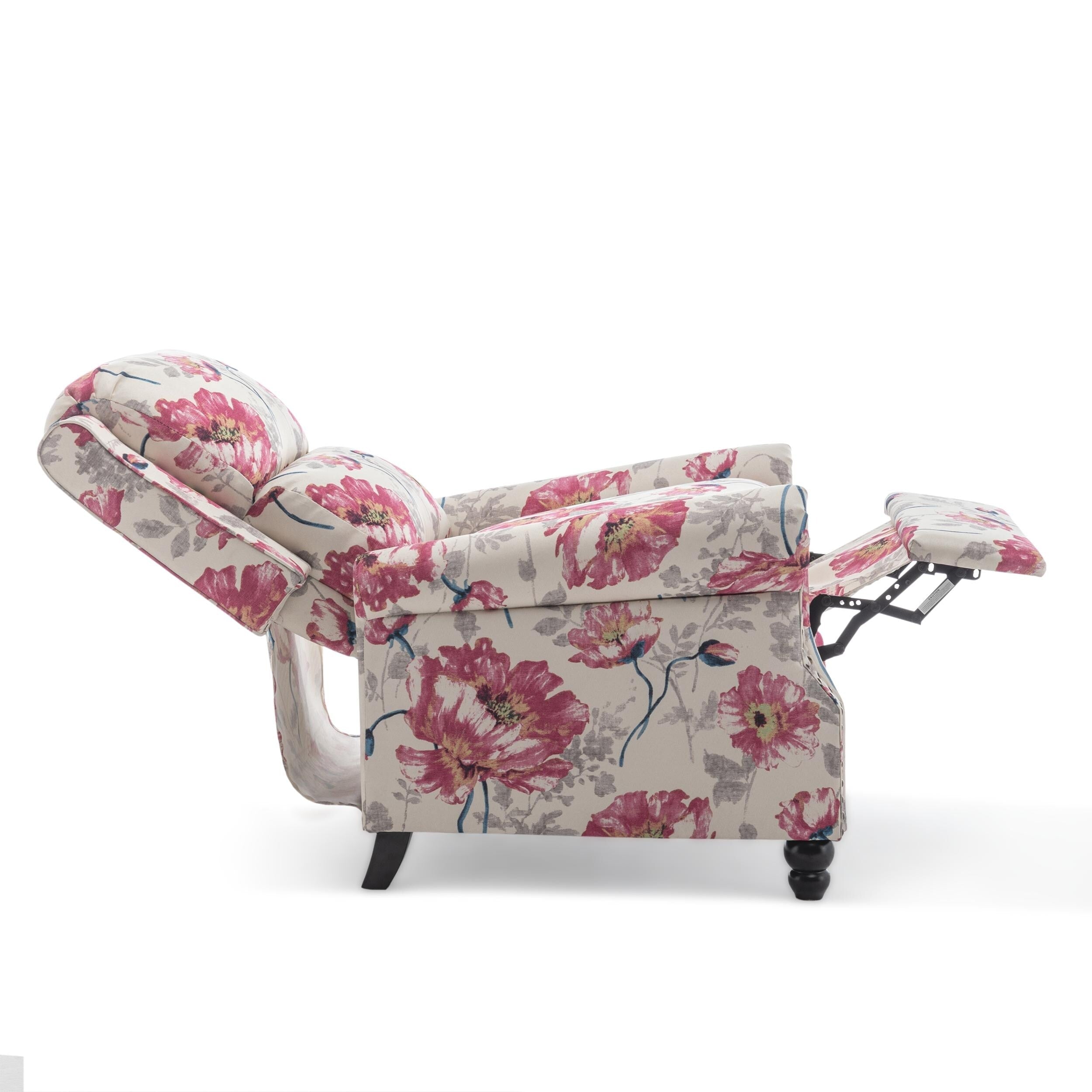 Ensemble de 2 fauteuils inclinables rembourrés à tête de clou