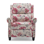 Ensemble de 2 fauteuils inclinables rembourrés à tête de clou