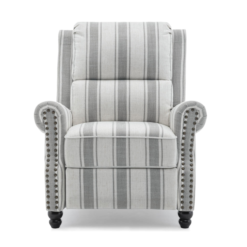 Ensemble de 2 fauteuils inclinables rembourrés à tête de clou