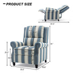 Ensemble de 2 fauteuils inclinables rembourrés à tête de clou
