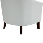 Lot de 2 chaises d'appoint tonneau en cuir vegan de 29 W avec garniture cloutée