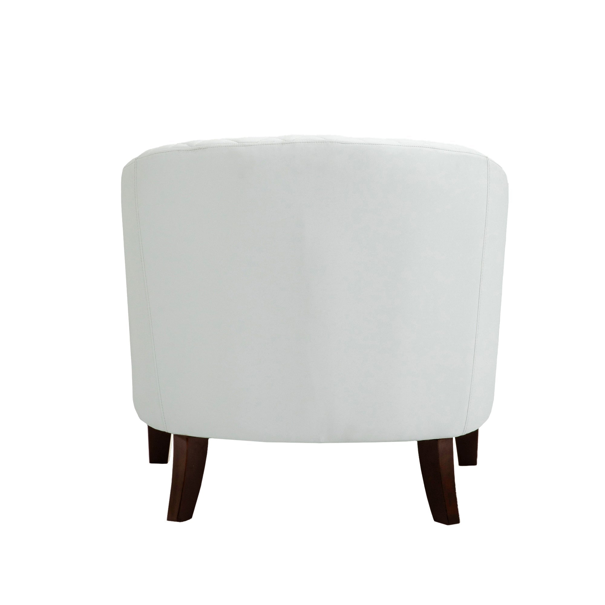 Lot de 2 chaises d'appoint tonneau en cuir vegan de 29 W avec garniture cloutée