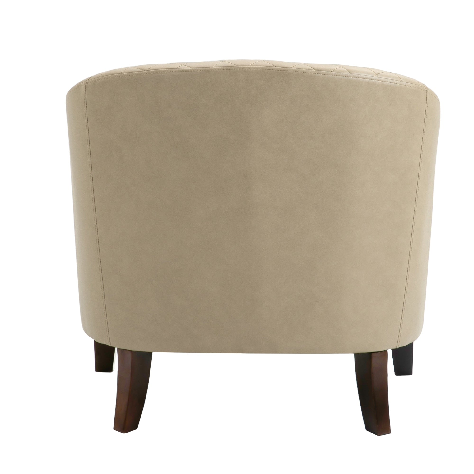 Lot de 2 chaises d'appoint tonneau en cuir vegan de 29 W avec garniture cloutée