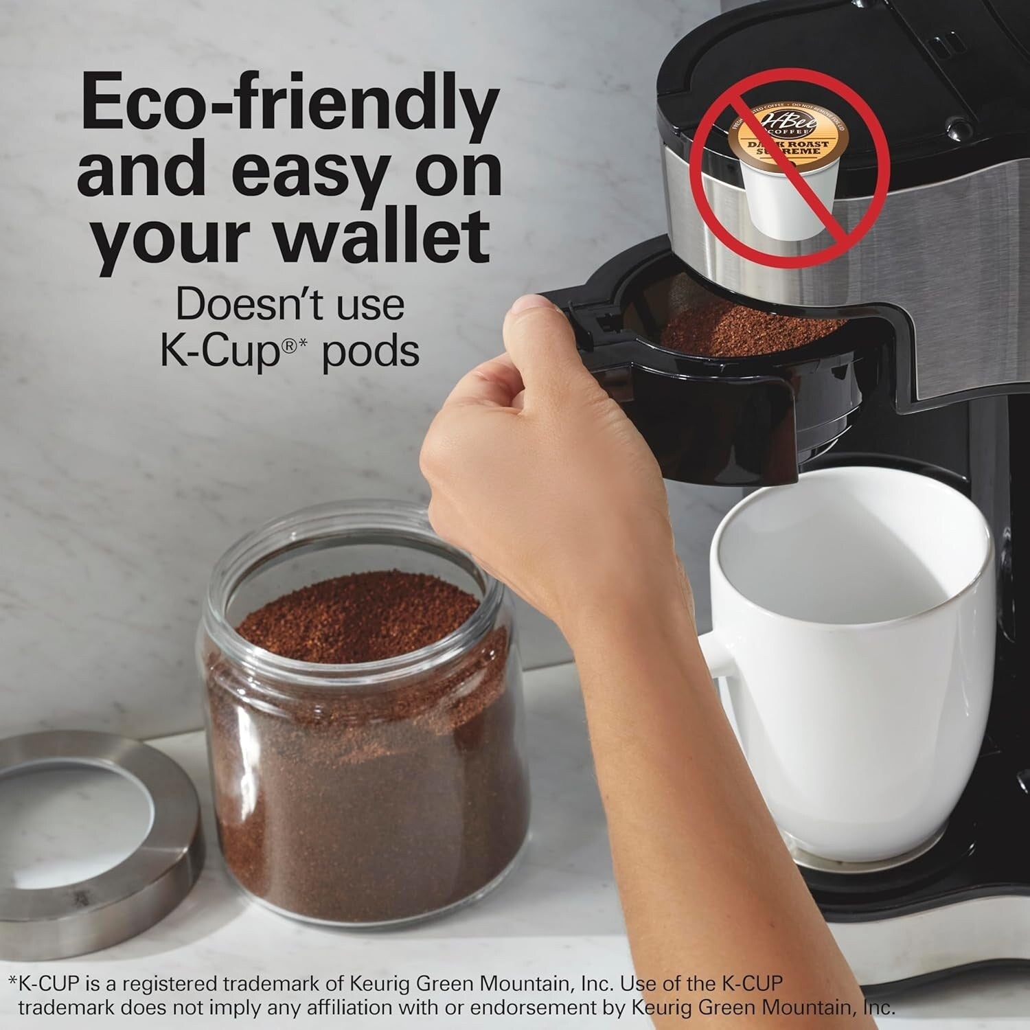 Cafetière 2 voies 12 tasses et doseur individuel, carafe en verre, pause et versement automatiques, noir