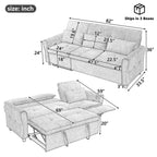 Canapé 2 en 1 avec lit gigogne et fauteuil inclinable réversible par Harper&amp;Bright Designs