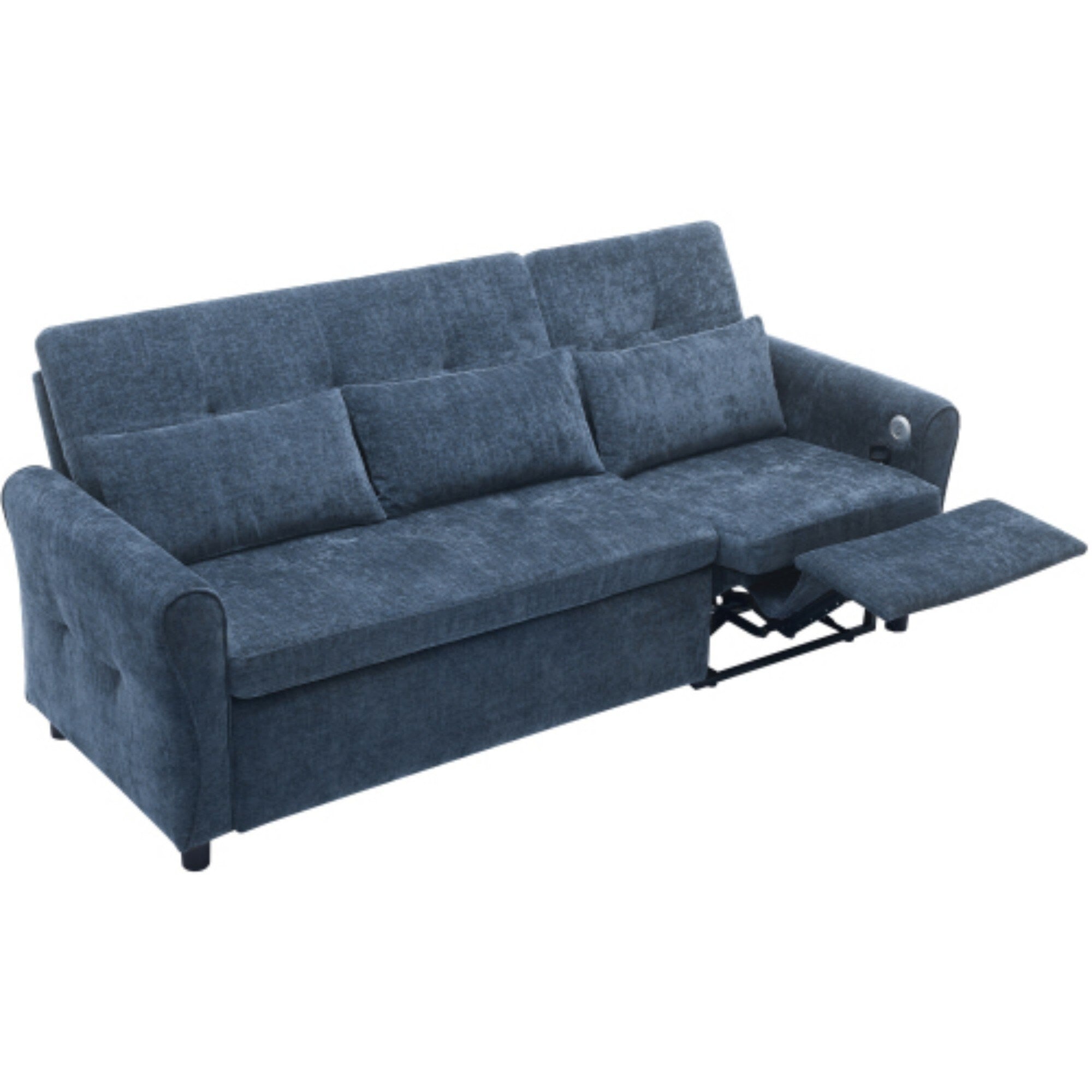 Canapé 2 en 1 avec lit gigogne et fauteuil inclinable réversible par Harper&amp;Bright Designs