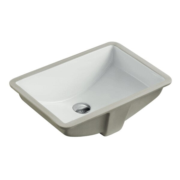 Lavabo de salle de bain rectangulaire en céramique et porcelaine de style européen de 20-3/4 pouces sous plan